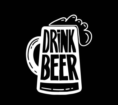 Teklif iyi insanlar iyi bira - vektör illüstrasyon içmek