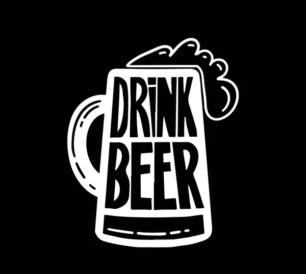 Citação Boas pessoas bebem boa cerveja - ilustração vetorial — Vetor de Stock