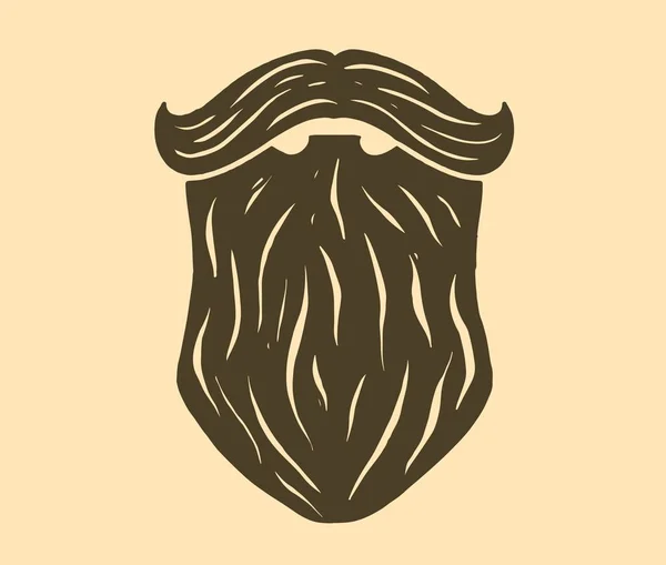 Peinado y barba en un estilo realista — Archivo Imágenes Vectoriales