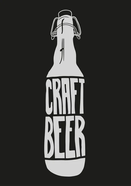 Craft-Beer-Schild im Vintage-Stil. Stempelmuster. — Stockvektor