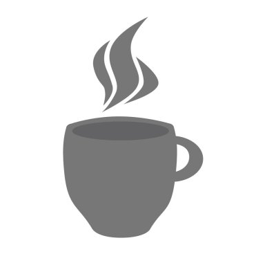Vector illustration.. Hot drink cup vector icon. Cup of tea with steam glyph icon.