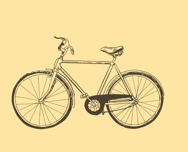 Racing bicycle. bicycle.. Vector hand drawn illustration clipart