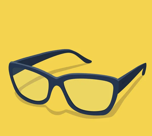 Icono de gafas modernas aisladas sobre fondo blanco vector ilustración de gafas de elegancia en montura negra, gafas con lente, modelo de gafas — Archivo Imágenes Vectoriales