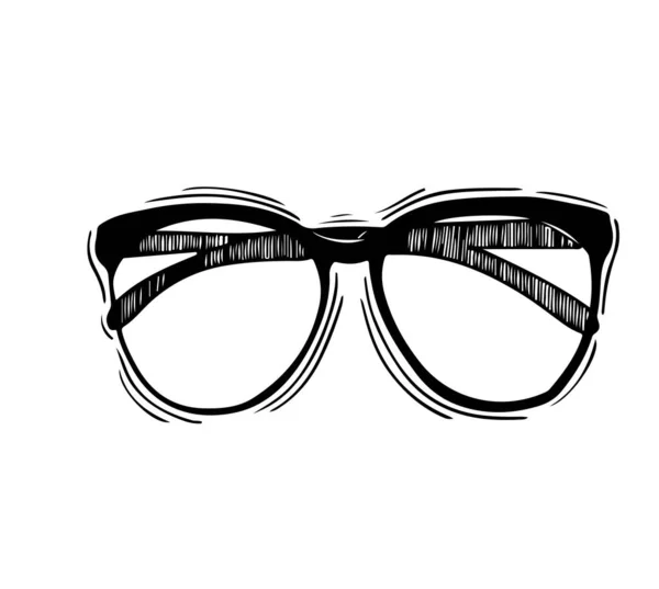 Set de fiesta retro - Gafas de sol, labios, bigotes Vector ilustración dibujada a mano . — Vector de stock