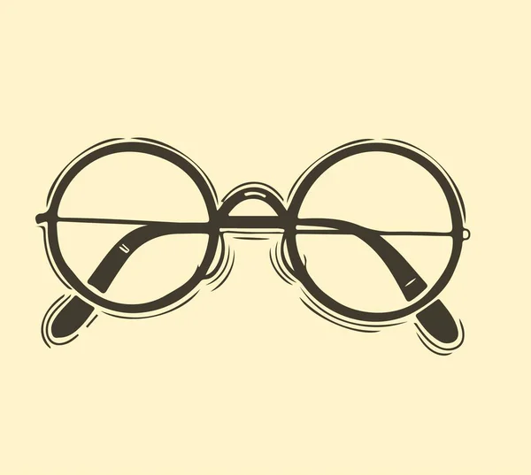 Retro Party Set - Sonnenbrille, Lippen, Schnurrbart Vektor handgezeichnete Illustration. — Stockvektor