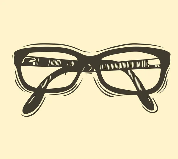 Vector vintage glasses. Vector hand drawn illustration. — 스톡 벡터