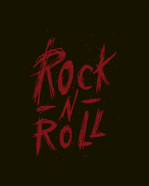 Rock and roll Runner- cita de inspiración dibujada a mano . — Vector de stock