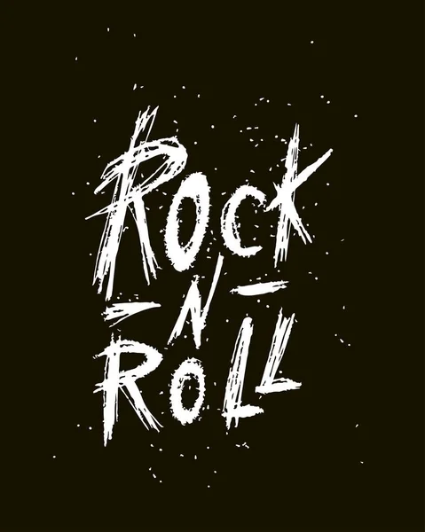 Rock and roll Runner- cita de inspiración dibujada a mano . — Vector de stock