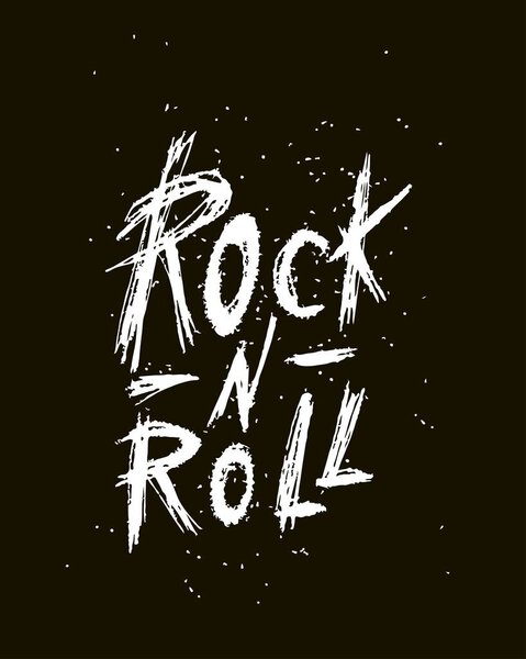 Rock and roll Runner- hand drawn inspiration quote.