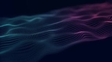 Soyut müzik dalgaları. Düzgün bilgi transferi. 3B görüntüleme.