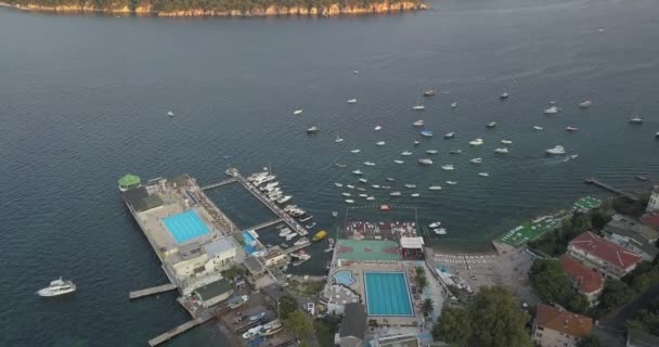 Vista Aérea Burgazada Menor Das Ilhas Príncipe Burgaz Ada Istambul — Vídeo de Stock