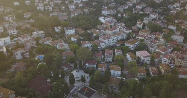 Vista Aérea Burgazada Más Pequeña Las Islas Del Príncipe Burgaz — Vídeo de stock