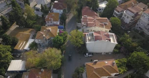 Aerial View Burgazada Smallest Prince Islands Burgaz Ada Istanbul Turkey — Stock Video