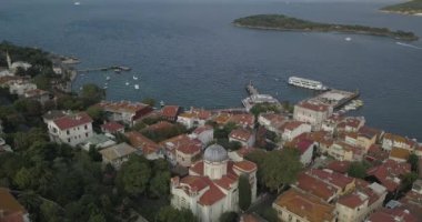 Burgazada, Prens Adaları, Burgaz Ada, Istanbul, Türkiye en küçük havadan görünümü.