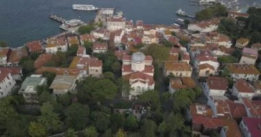 Burgazada, Prens Adaları, Burgaz Ada, Istanbul, Türkiye en küçük havadan görünümü.