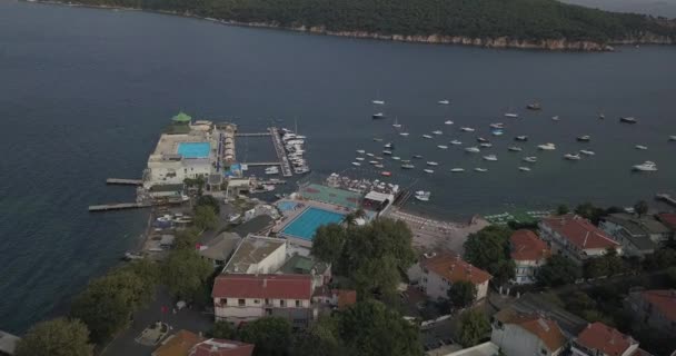 Vista Aérea Burgazada Menor Das Ilhas Príncipe Burgaz Ada Istambul — Vídeo de Stock