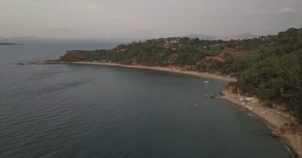 Vue Aérienne Burgazada Petite Des Îles Prince Burgaz Ada Istanbul — Video