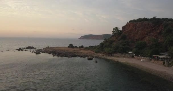 Vista Aérea Burgazada Más Pequeña Las Islas Del Príncipe Burgaz — Vídeo de stock