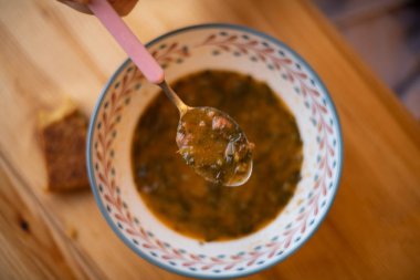 Kara lahana çorbası aka Kara Lahana Corbasi, Türkiye'den geleneksel çorba.