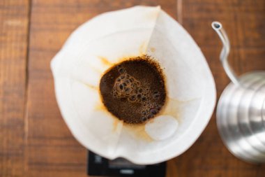 Chemex kahve hazırlama, üstten görünüm