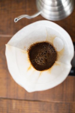 Chemex kahve hazırlama, üstten görünüm