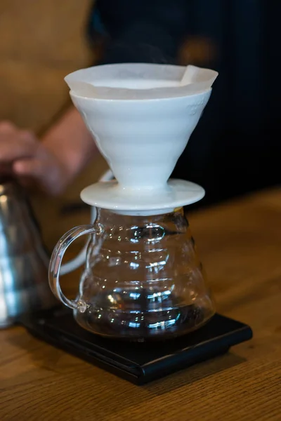 Redakcja Hario V60 Kawa Dripper — Zdjęcie stockowe