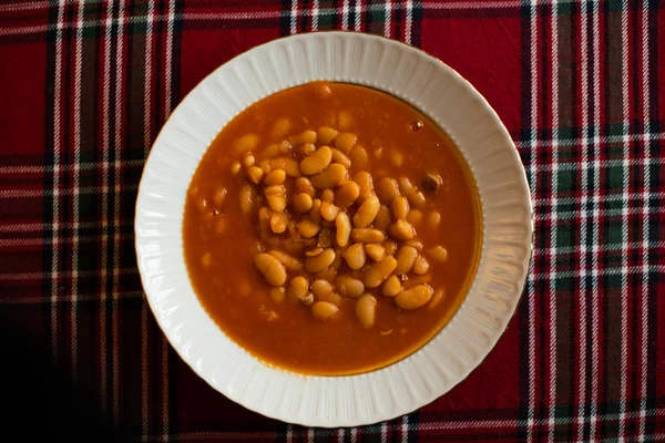 Kuru Fasulye Pilav Frijoles Blancos Horno Comida Tradicional Turca — Foto de Stock