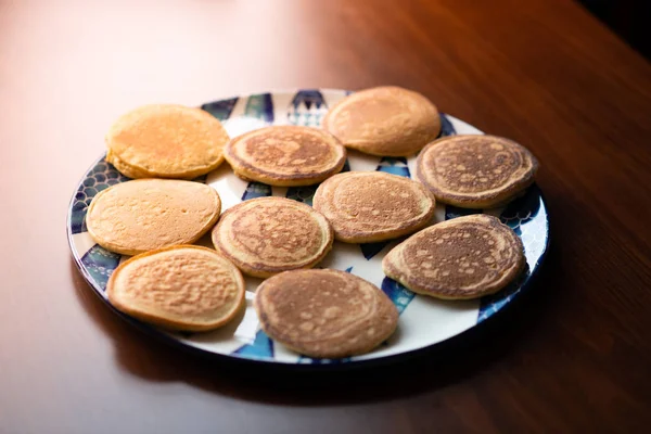 American Pancakes Served Plate — Stock Photo, Image
