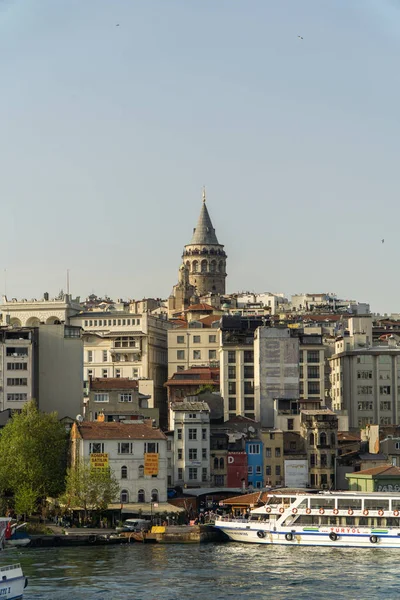 Wieża Galata, Stambuł. Turcja. Słynny punkt orientacyjny Stambułu. — Zdjęcie stockowe