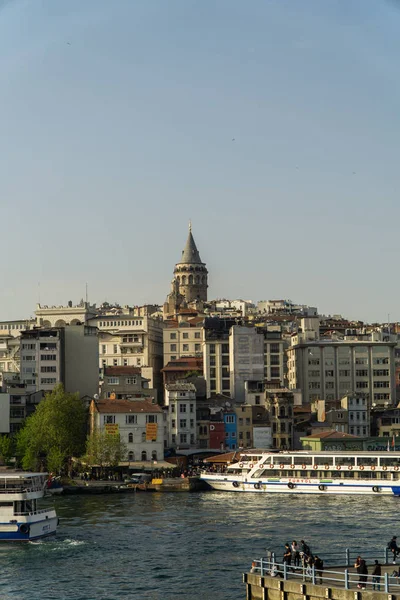 Wieża Galata, Stambuł. Turcja. Słynny punkt orientacyjny Stambułu. — Zdjęcie stockowe