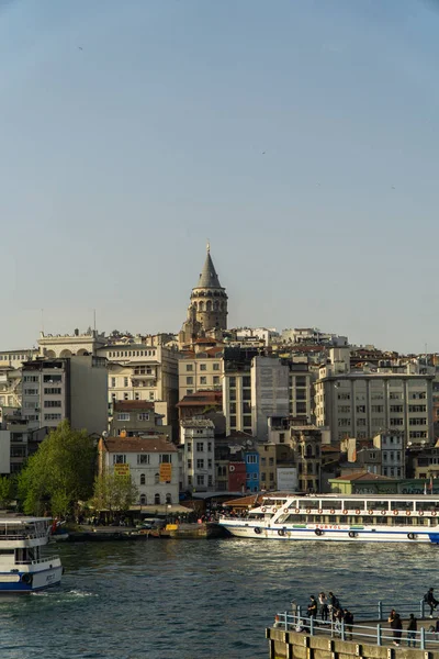 Wieża Galata, Stambuł. Turcja. Słynny punkt orientacyjny Stambułu. — Zdjęcie stockowe