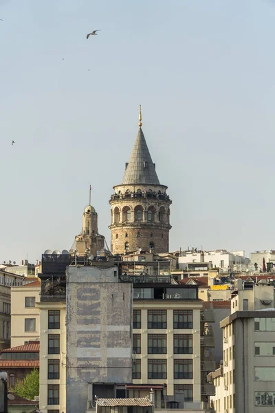 Wieża Galata, Stambuł. Turcja. Słynny punkt orientacyjny Stambułu. — Zdjęcie stockowe