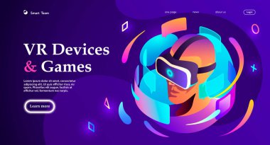 Sanal gerçeklik kulaklığı takan adam..