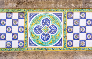 renkli seramik Caltagirone, Sicilya, İtalya