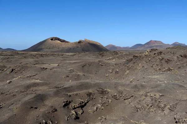 Wulkan Del Cuervo Lanzarote Wyspy Kanaryjskie Hiszpania — Zdjęcie stockowe