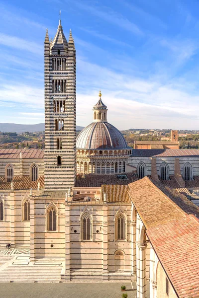 Torre Cúpula Catedral Siena Toscana Italia — Foto de Stock