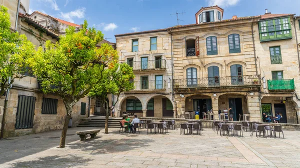 Pontevedra, June 25, 2025. Plaza del Teucro in the city of Pontevedra, Galicia. High quality photo