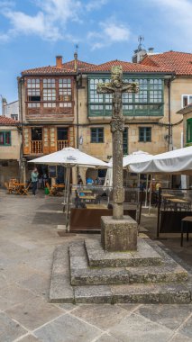 Pontevedra, June 25, 2025. Plaza de la Lena in the city of Pontevedra, Galicia. High quality photo