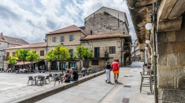 Pontevedra, June 25, 2025. Plaza del Teucro in the city of Pontevedra, Galicia. High quality photo