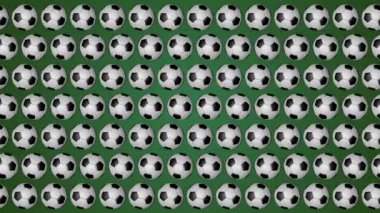 Futbol futbol yeşil arka plan deseni için top haddeleme