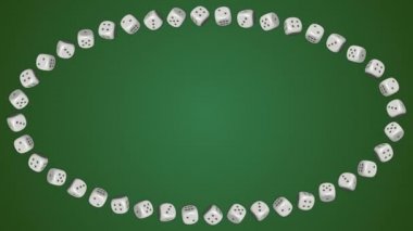 Zar küpleri casino kumar yeşil elipsin sınır çerçeve arka plan