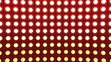 Duvar ampuller yanıp sönen ışıklar statik yatay kırmızı sahne arka plan vj döngü desen