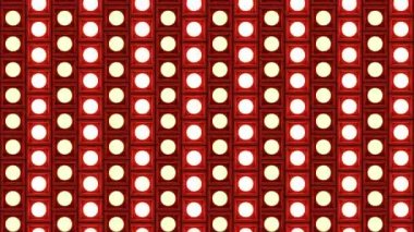 Dikey döndürme sahne kırmızı arka plan vj döngü duvar ampuller yanıp sönen ışıklar desen