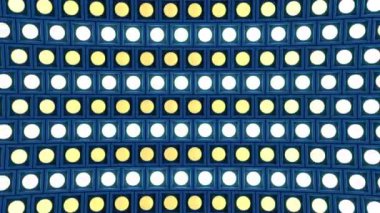 Yatay döndürme sahne mavi arka plan vj döngü duvar ampuller yanıp sönen ışıklar desen