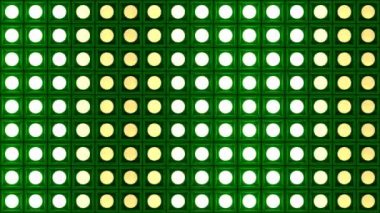 Duvar ampuller yanıp sönen ışıklar statik dikey yeşil sahne arka plan vj döngü desen