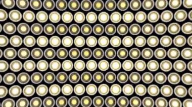 Duvar ampuller yanıp sönen ışıklar döndürme sahne beyaz arka plan vj döngü desen