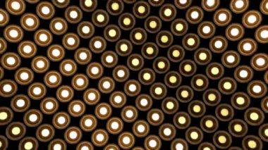 Yuvarlak duvar yanıp sönen ışık Ampüller desen döndürme sahne ahşap arka plan vj döngü