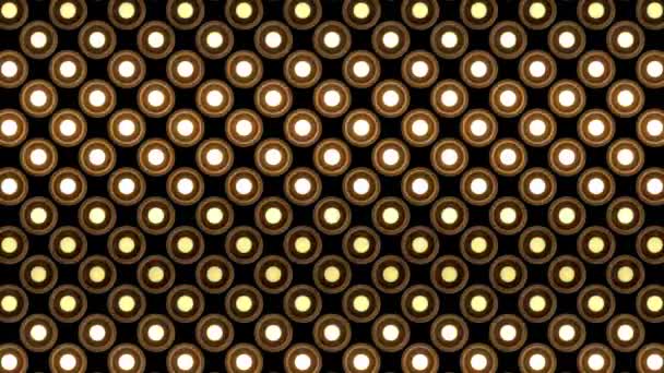 Lumières clignotant ampoules murales motif rond statique flash up scène bois fond vj boucle 