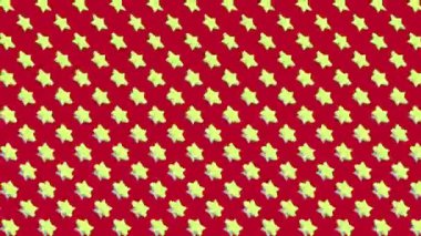 Arka izometrik plan sarı yıldız çapraz dalgalar hareket