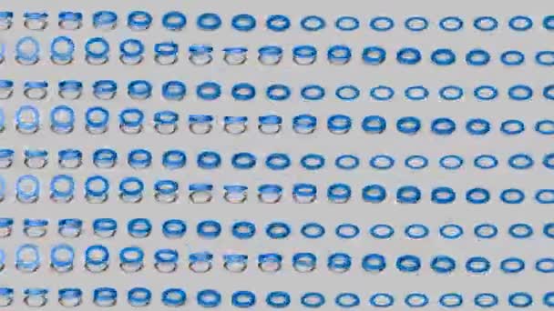 Abstrait isométrique fond bleu anneaux ondes horizontales mouvement 